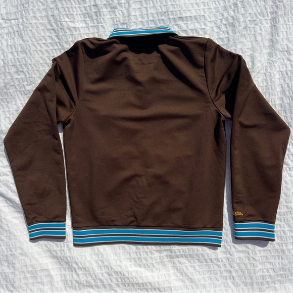 Y2K Hollister Pro Sport Retro Waimea Longboard Classic Brown Track Jacket, L - Picture 2 of 12
